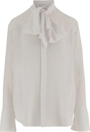 SA SU PHI Zijden Blouse - Dames - Overhemden - Wit - XS - Overhemden