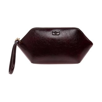 Ganni Neceser de Piel Ecol&oacute;gica - Bags - Mujer - Rojo - ONE SIZE