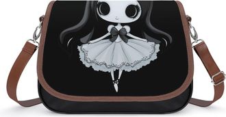 Generic Ghost Ballet Halloween Dance Crossbody Bags for Women Shoulder Messenger Bag Purse Handbags