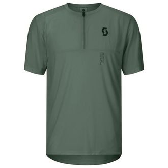 Scott Tee Vertic Zip S/S Velotrikot f&uuml;r Herren | oliv