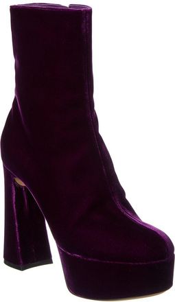 Gianvito Rossi Holly 70 Velvet Platform Bootie