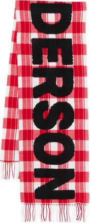 J.W.Anderson Sciarpa a quadri - Rosso
