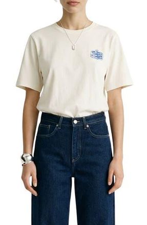 Vero Moda Ciara Caty Short Sleeve T-Shirt in Snow White Printsardines at Nordstrom Rack, Size X-Small