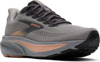 Brooks Ghost 17 Running Shoe in Alloy/Blackened Pearl/Peach at Nordstrom, Size 5.5