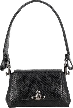 Vivienne Westwood Neutrals Hazel Snakeskin Textured Calf Leather Shoulder Bag