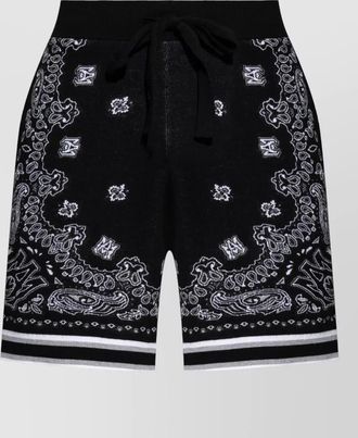 Amiri cotton bandana-print knit tailored shorts