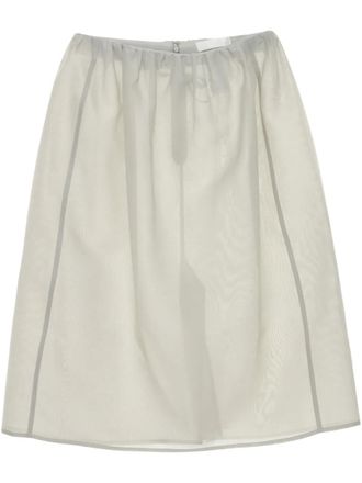 Amomento shirring skirt - women - Polyester - 0 - Neutrals