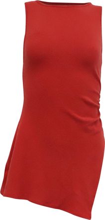Reformation Scoop Neck Sleeveless Top in Red Lyocell