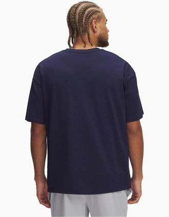 Under Armour Mens Box Logo Regular Fit T-Shirt - Navy - Size: 36