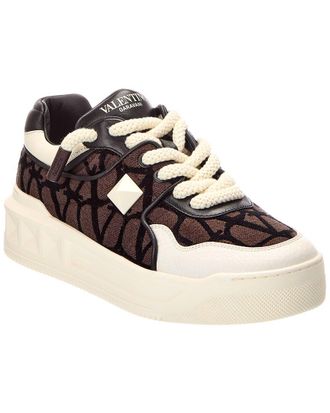 Valentino Leather-Trim Sneaker