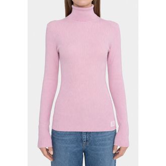 Burberry WomenS Light Pink Ribbed Sweater, Size XXS