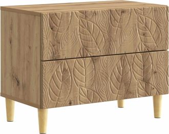vidaXL Mesita De Noche Roble Artisan 62 X 34,5 X 48 Cm Vidaxl