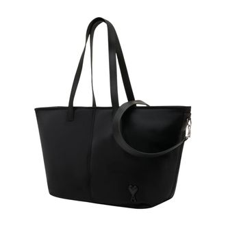 Ami Unisex Shopper Tote Black Synthetic