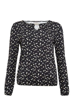 Seidel Moden Langarmshirt »Exklusiv bei OTTO« mit grafischem Muster und Detail am Ausschnitt, MADE IN GERMANY