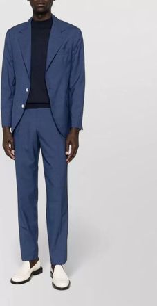 Brunello Cucinelli tailored single-breasted wool suit pockets