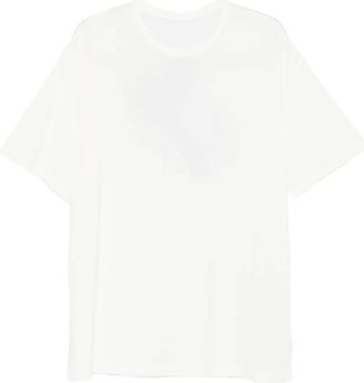 Yohji Yamamoto T-shirt girocollo a maniche corte - Bianco
