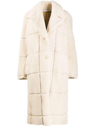 Off-white grid motif coat