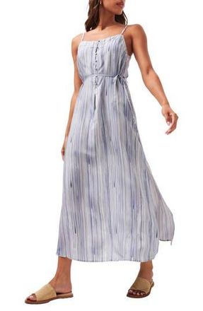 Travis Mathew Savanna Stripe Sleeveless Maxi Dress in Indigo Multi at Nordstrom Rack, Size Small
