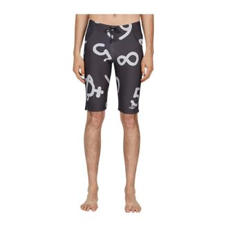 Vivienne Westwood Beachwear, male, Black, Size: L Graphic Print Swim Bermudas