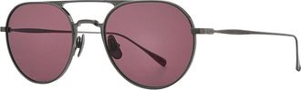 Garrett Leight BENNY J SUN OB/SFPV Mens Sunglasses Gunmetal Size 51
