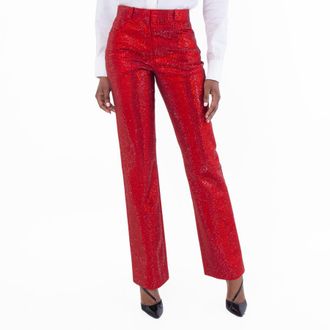 Ferragamo Crystal Embellished Trousers, Brand Size 38 ( US Size 4 )