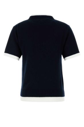 Miu Miu Womens Midnight Blue Cashmere Sweater Bleu Maglieria