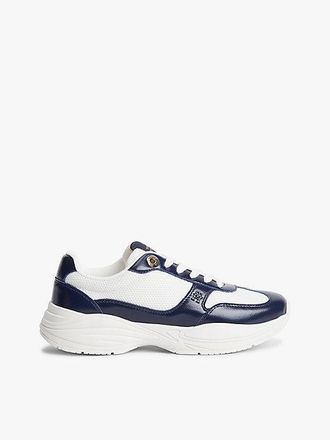 Tommy Hilfiger TH Monogram Mixed Texture Leather Trainers