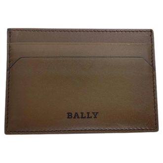 Bally Pre-owned Card Holder - Heren - Pre-owned - Bruin - Maat: ONE Size Leer
