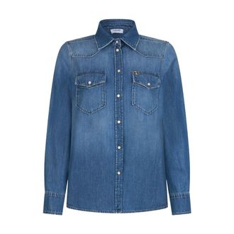 Liu Jo Denim Shirts, female, Blue, Size: XL Camicia in denim