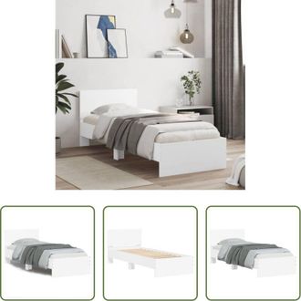 vidaXL vidaXL Materasso letto - Giroletto con Testiera Bianco 75x190 cm in Legno Multistrato