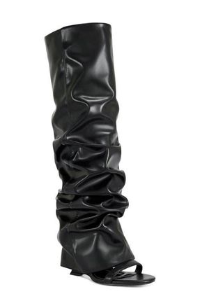Azalea Wang Raylan Knee High Sandal in Black at Nordstrom, Size 6.5