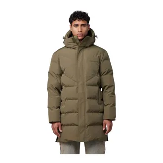 Off the Pitch Parkas, male, Green, Size: XS Ripstop Longline Puffer Jack