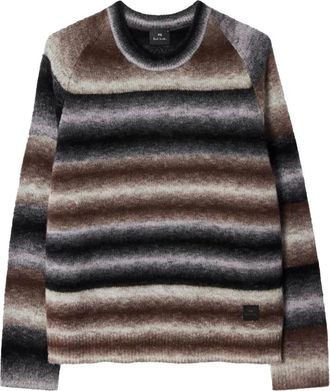 Paul Smith Round-neck Knitwear, male, Multicolor, L, PS Stripe Crew Neck Jumper