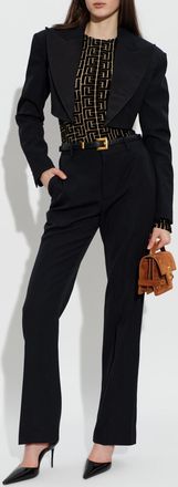Balmain Wool Blazer, Womens, Black