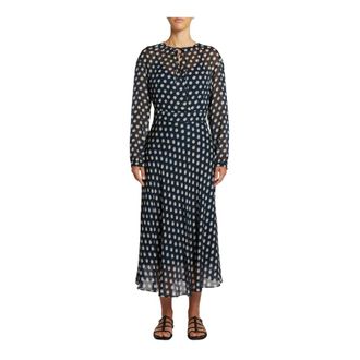 Pennyblack Midi Georgette Jurk - Dames - Casual kleedjes - Blauw - 2XS - Kleedjes