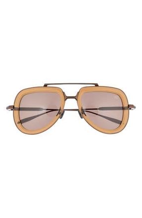 Valentino 50mm Aviator Sunglasses in Brown Copper Brown at Nordstrom Rack