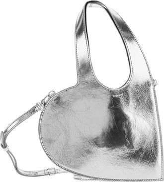 Coperni heart Heart-shaped Metallic Crossbody Bag With Logo Lettering On The Front And Cut-out On The Handle In Leather Woman