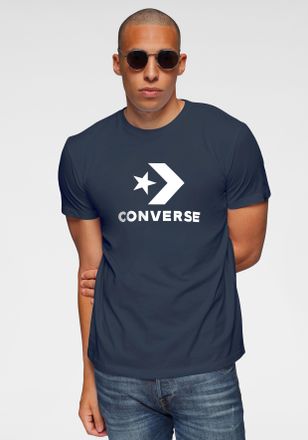 Converse T-Shirt CONVERSE STANDARD FIT CENTER FRONT LARGE LOGO STAR CHEV SS TEE, Herren, Gr. XXL, converse navy, Single Jersey, Obermaterial: 100% Baumwolle, R
