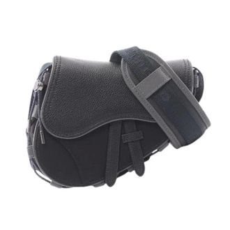 Dior Pre-owned Nylon Leather Saddle Mini Schoudertas - Heren - Pre-owned - Zwart - Maat: ONE Size Nylon