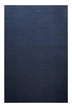 Green Looop Alfombra de lana tejido a mano azul oscuro 200x290