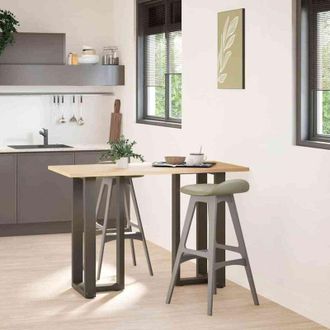 vidaXL Patas Para Mesa De Bar En Forma De T (2 Unidades), Color Negro, 40 X 35 X (90-91) Cm, Acero Vidaxl