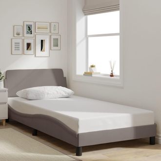 vidaXL Estructura De Cama Sin Colch&oacute;n Tela Gris Taupe 100x200 Cm Vidaxl