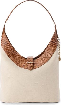 Brahmin Gwynne Canvas & Leather Crossbody Bag in Cinnamon at Nordstrom