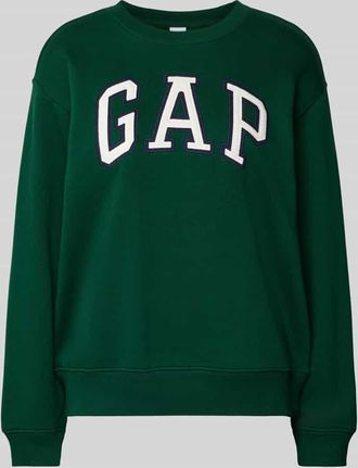 GAP Sweatshirt mit gerippten Abschlüssen in Bottle, Größe XS