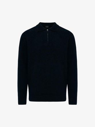 Genti Polo Zip | Zwart