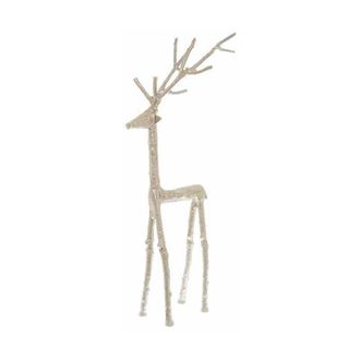 Hill Interiors Hill Interiors - Standing Stag Ornament - Metal - L16 x W30 x H56 cm - Silver