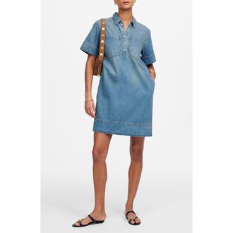 Madewell Denim Popover Dress in Robertson Wash at Nordstrom Rack, Size Xx-Small