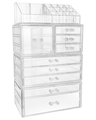 Sorbus Cosmetic Makeup And Jewelry Storage Case Display
