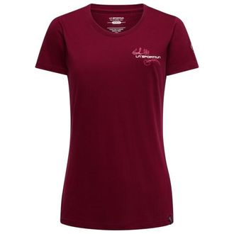 La Sportiva Climb Flower T-Shirt T-Shirt f&uuml;r Damen | rot