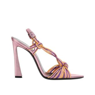 Saint Laurent Multicolor Calfskin Stiletto Heel Womens Sandals